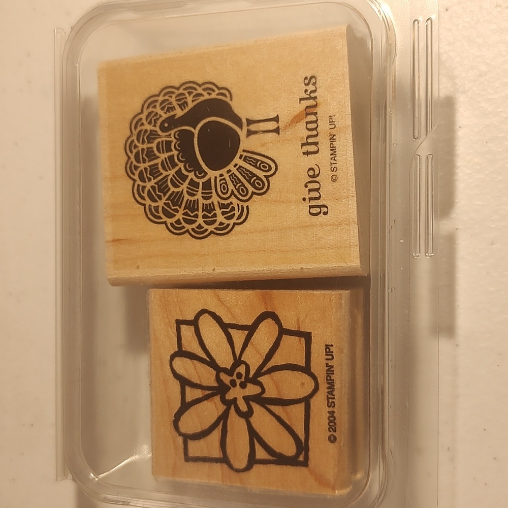 Stampin' Up! Gobble, Gobble Wood Mounted Rubber Stamp Thanksgiving Turkey Gobler